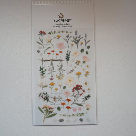 Suatelier Stickers No. 1089 - Flower Letter