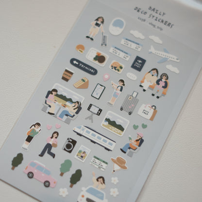 Suatelier Daily Deco Stickers No. 1158: Vlog Trip