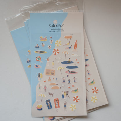 Suatelier Stickers No. 1111 - Swim Swim