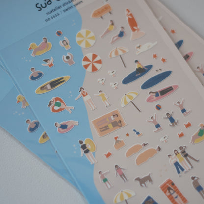 Suatelier Stickers No. 1111 - Swim Swim