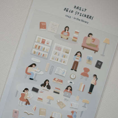 Suatelier Daily Deco Stickers No. 1143 - In The Library