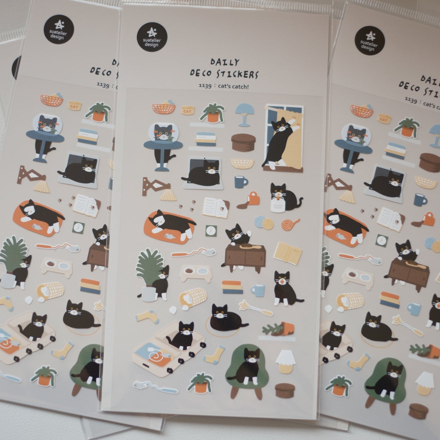 Suatelier Stickers No. 1139: Cat's Catch!