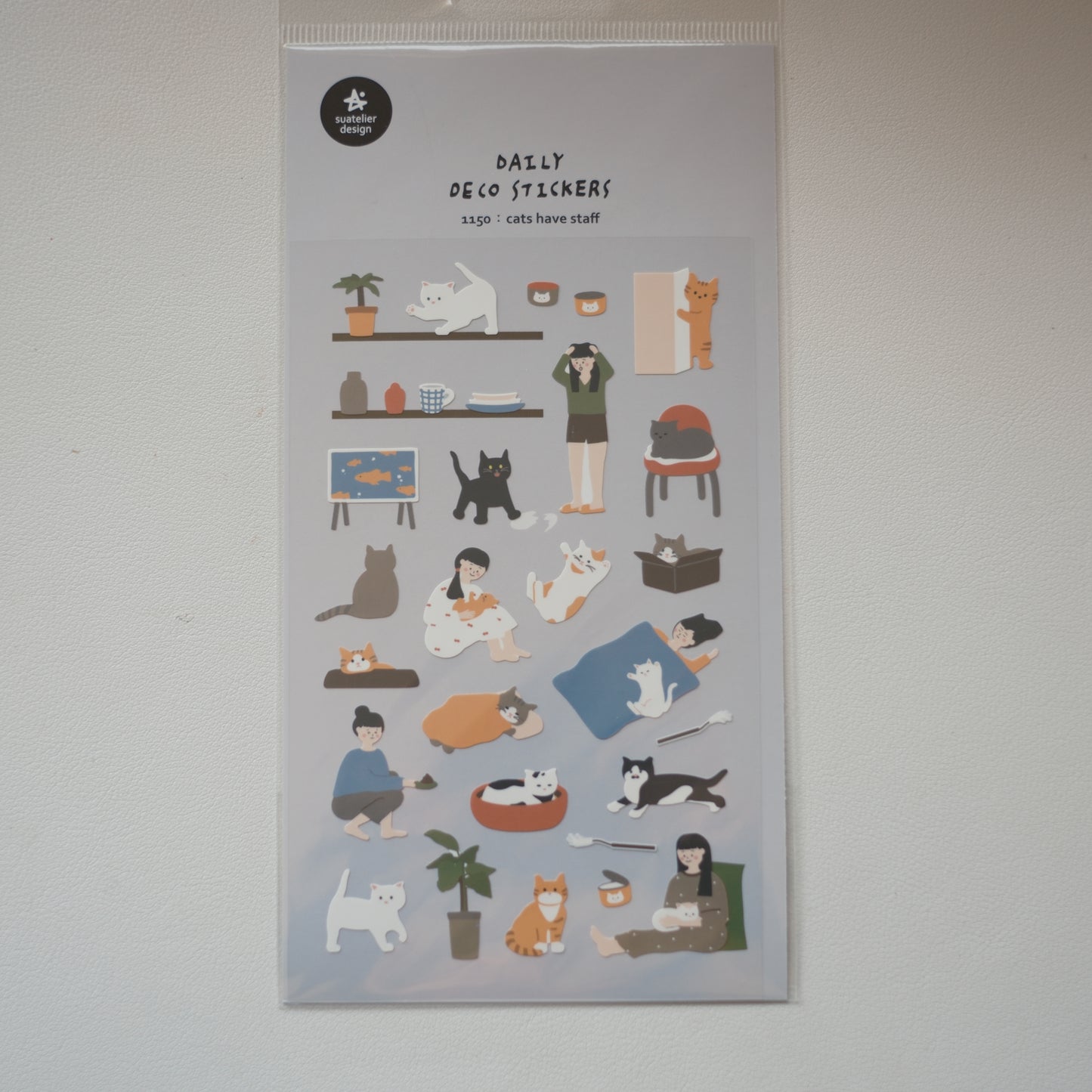 Suatelier Daily Deco Stickers No. 1150 - Cats Have Staff