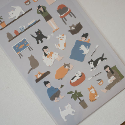 Suatelier Daily Deco Stickers No. 1150 - Cats Have Staff