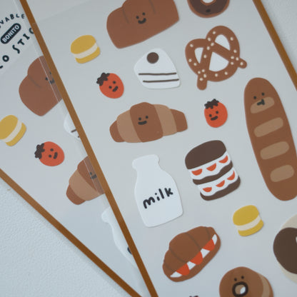 Removable Deco Stickers - Bread and Pastries