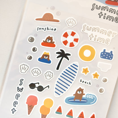 Summer Time Bears Sticker Sheet