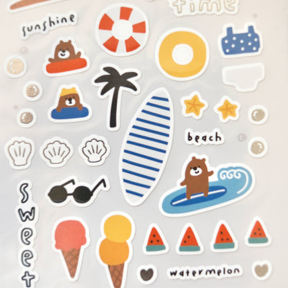 Summer Time Bears Sticker Sheet