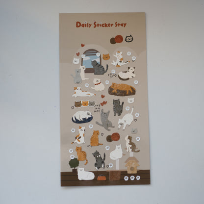 Cute Cat Sticker Sheet by BONITO