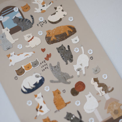 Cute Cat Sticker Sheet by BONITO