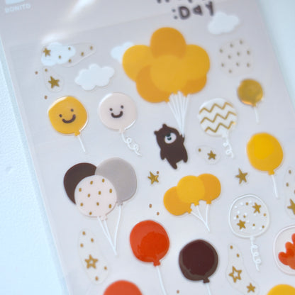 "Happy :Day" Bear Smiley Stickers