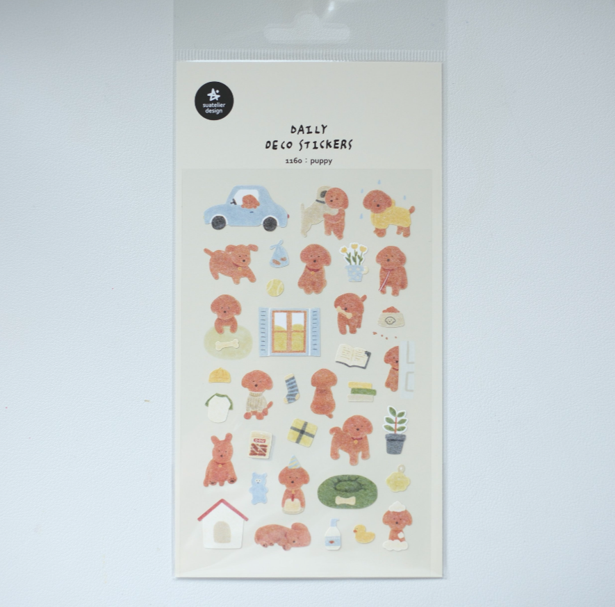 Suatelier Daily Deco Stickers No. 1160: Puppy