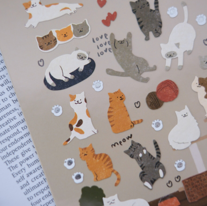 Cute Cat Sticker Sheet by BONITO