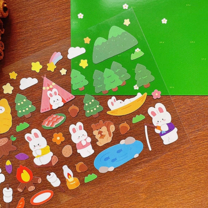 "A Pleasant Camping" Sticker Sheet