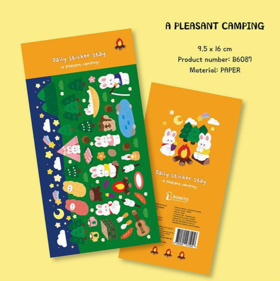 "A Pleasant Camping" Sticker Sheet