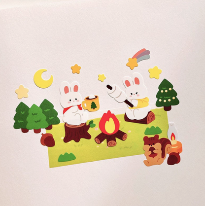 "A Pleasant Camping" Sticker Sheet