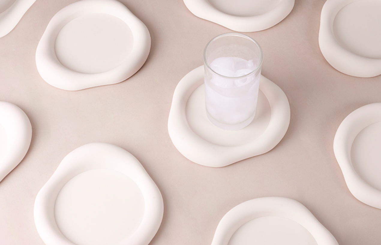 Organic Shape Silicone Coaster/Catch-All Tray