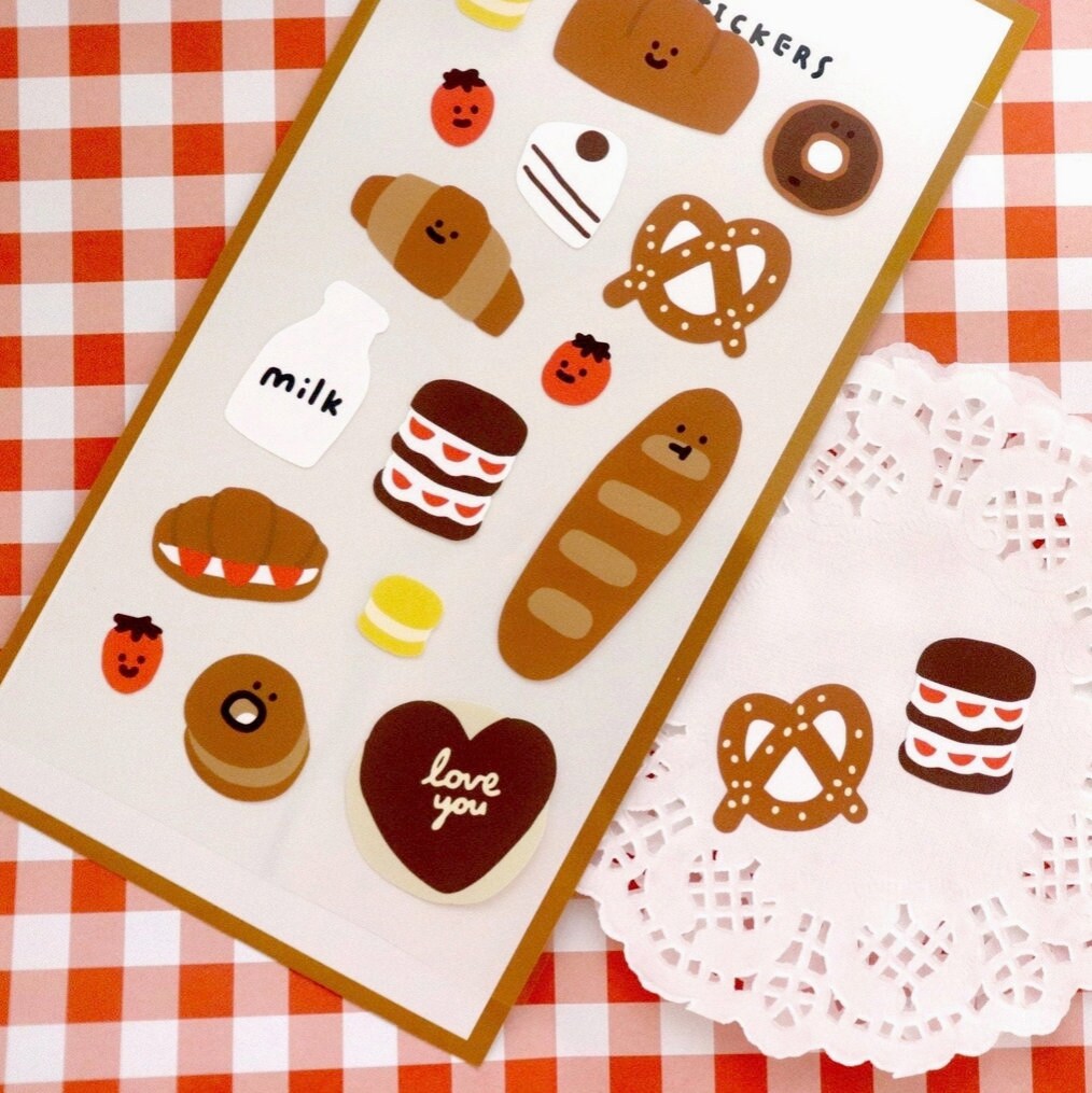 Removable Deco Stickers - Bread and Pastries