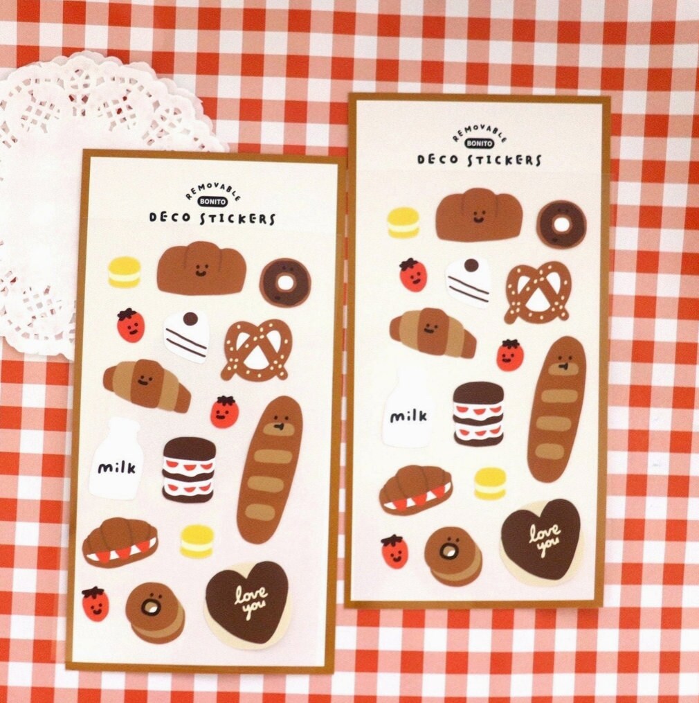 Removable Deco Stickers - Bread and Pastries