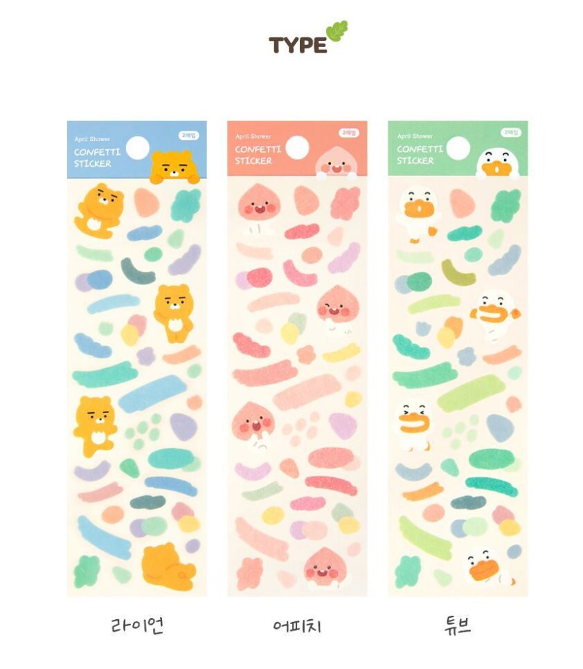 Kakao Friends Confetti Stickers