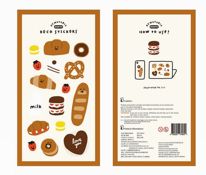 Removable Deco Stickers - Bread and Pastries