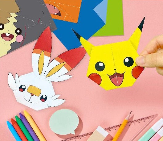 Pokemon Origami Paper Craft Kit for Kids Gift Idea Folding PaperC